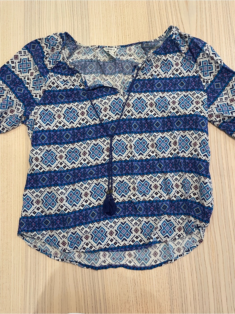 Forever 21 blue blouse
